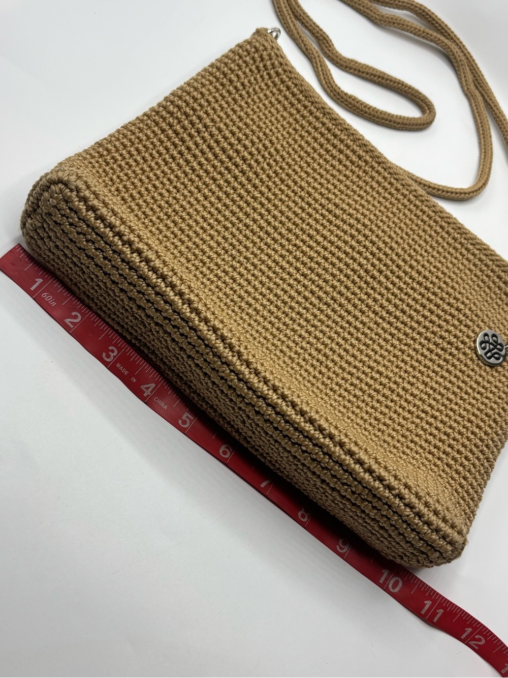 The Sak Lumi Cream Hand Crocheted Shoulder/Crossbody Handbag Convertible Strap - Picture 11 of 13